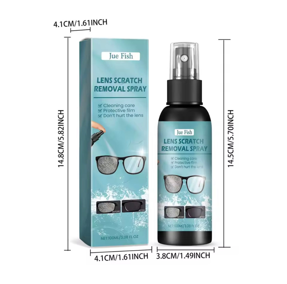 Eye Glass Cleaners Spray 2-in-1